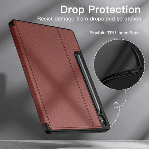 Image of JETech Cover Case for Samsung Galaxy Tab S10 Lite / S10 FE / S9 FE 10.9-Inch with S Pen Holder, Slim Folio Stand Protective Tablet Cover, Multi-Angle Viewing (Wine)