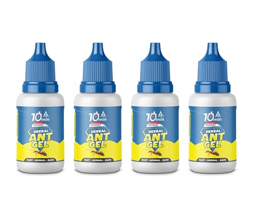 Image of Amish Herbal Ant Gel Pack of 4 | 10 Min Max Bait Formula | Powerful Organic Repellent & Cleaner | Removes Red, Rekha, Laxman, Antox Pests | Natural Dawa Protector for Home & Kitchen