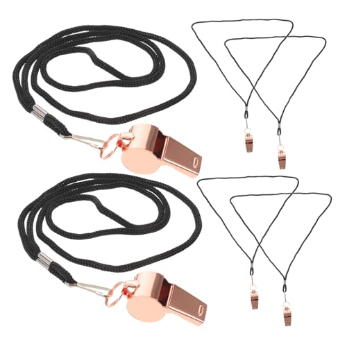 Juego de 6 Silbatos para Árbitro con Cordones de Nylon Acero Inoxidable miniatura 1