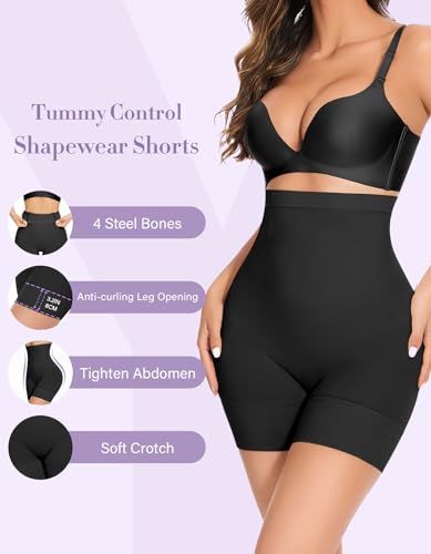 Image of YADIFEN Tummy Control Shapewear Shorts Women Thigh Slimmer High Waisted Shapewear Women Girdles Shorts Shapewear Under Dress