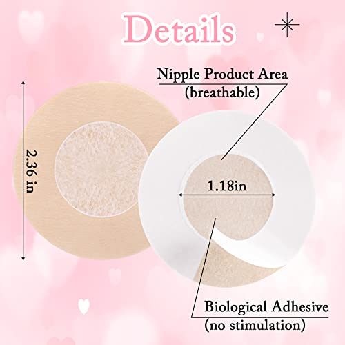 Handepo 300 Pcs Disposable Nipple Covers for Women No Show Breast Pasties 150 Pairs Round Non Adhesive Nipple Covers Bra Pad2