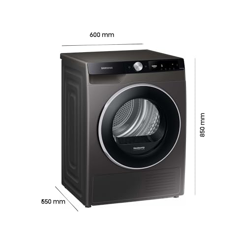 Samsung DV80T6220LX/S2 Wärmepumpentrockner, 8 kg, Simple Control mit WiFi und Auto Cycle Link, Hygiene+ Programm, Air Wash, Inox