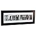 Creative Letter Art - Personalized Framed Name Sign with Black & White Architectural Metal Alphabet Photographs including Black Self Standing Frame