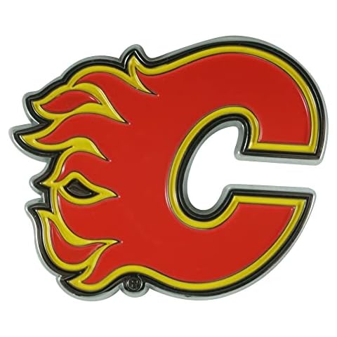 FANMATS 22760 Calgary Flames 3D Color Metal Emblem Cover