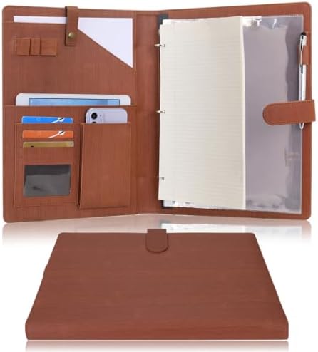 Porte Document, Classeur de Conférence en Cuir, Bloc-notes format A4