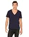 Canvas - Unisex Deep V-Neck T-Shirt (Large, Midnight Blue)