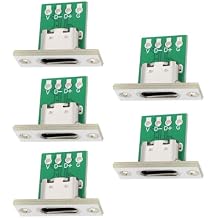 OTOTEC 5Pcs Type C Female Socket Connector with PC Board, 24Pin USB 2.0 Pinout Panel Mount USB C Female Socket for DIY Mobile Devices Laptops Tablets