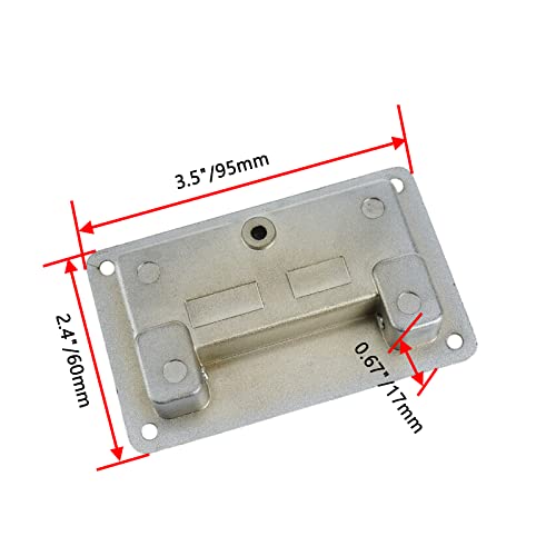 Image of Bitray Boat Deck Hatch Handle Silver Recessed Pull Handles Toolbox Flush Pull Handle for Deck Hatch and Home Furniture