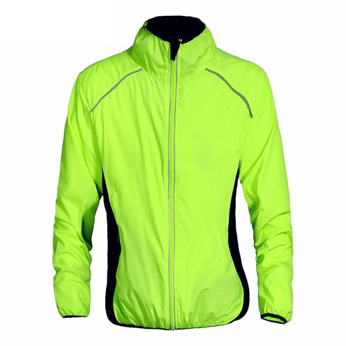Coheritrix Chaqueta Ciclismo Hombre Mujer, Impermeable Cortavientos de MTB Bicicleta, para senderismo, cortavientos, para exteriores, trekking, chaqueta de ciclismo,Green-s