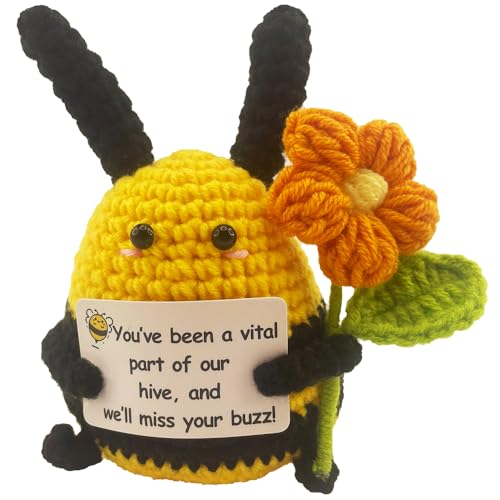 Coworker Leaving Gifts for Women Men, Going Away Gifts, Gift for Farewell Retirement Goodbye, Appreciation Gift for Leaving Coworker Friend Neighbor Teammate, Positive Bee with Card (Upgraded Version)