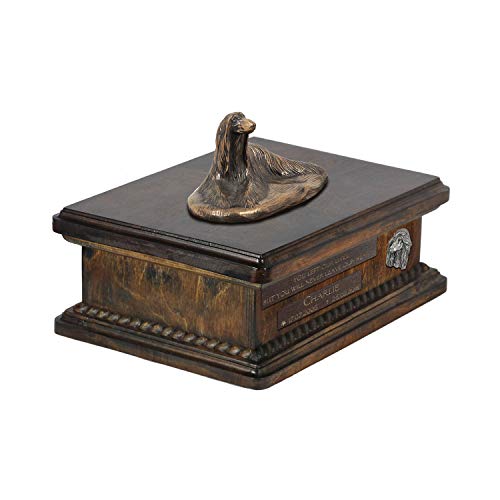 Urne pour les cendres de chien grand format 5L avec statue faite main - 2