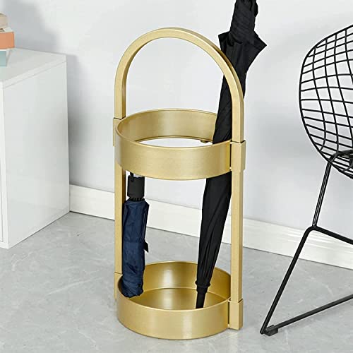 Porte-Parapluie Métal Doré Idéal pour l'Entrée de la Maison et du Bureau