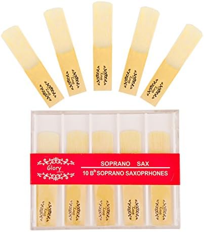 Glory Soprano Saxophone Sax Reeds Size 2.5, Strength 2 1/2, Box of 10