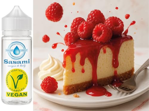 Aroma frambuesa tarta de queso Sasami: postre cremoso 100ml vegano
