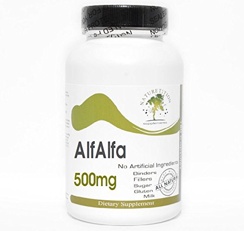 Alfalfa 500mg ~ 200 Capsules - No Additives ~ Naturetition Supplements
