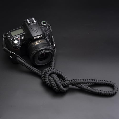 VKO Camera Strap,Quick Release Camera Shoulder Strap,Paracord Woven Portable Camera Neck Strap, for SLR DSLR Digital Mirrorless Camera(Black)
