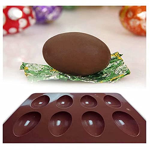 8-teilige Silikon Eierformen Backset - Ofenfest Bis 220°C Für Schokolade & Kuchen