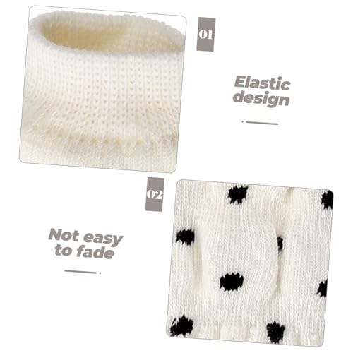 VERDANVERSE 4 StüCk Gestrickte BeinwäRmer FüR Hunde Weiche Baumwolle Haustierbeinsocken Ellbogenschutz Und Sprunggelenkabdeckungen FüR Outdoor Schutz Gegen Schmutz Und KäLte und 11 x 5 x 1 cm