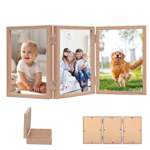 Baieye Bilderrahmen 3 Bilder,10x15cm Fotorahmen für mehrere...
