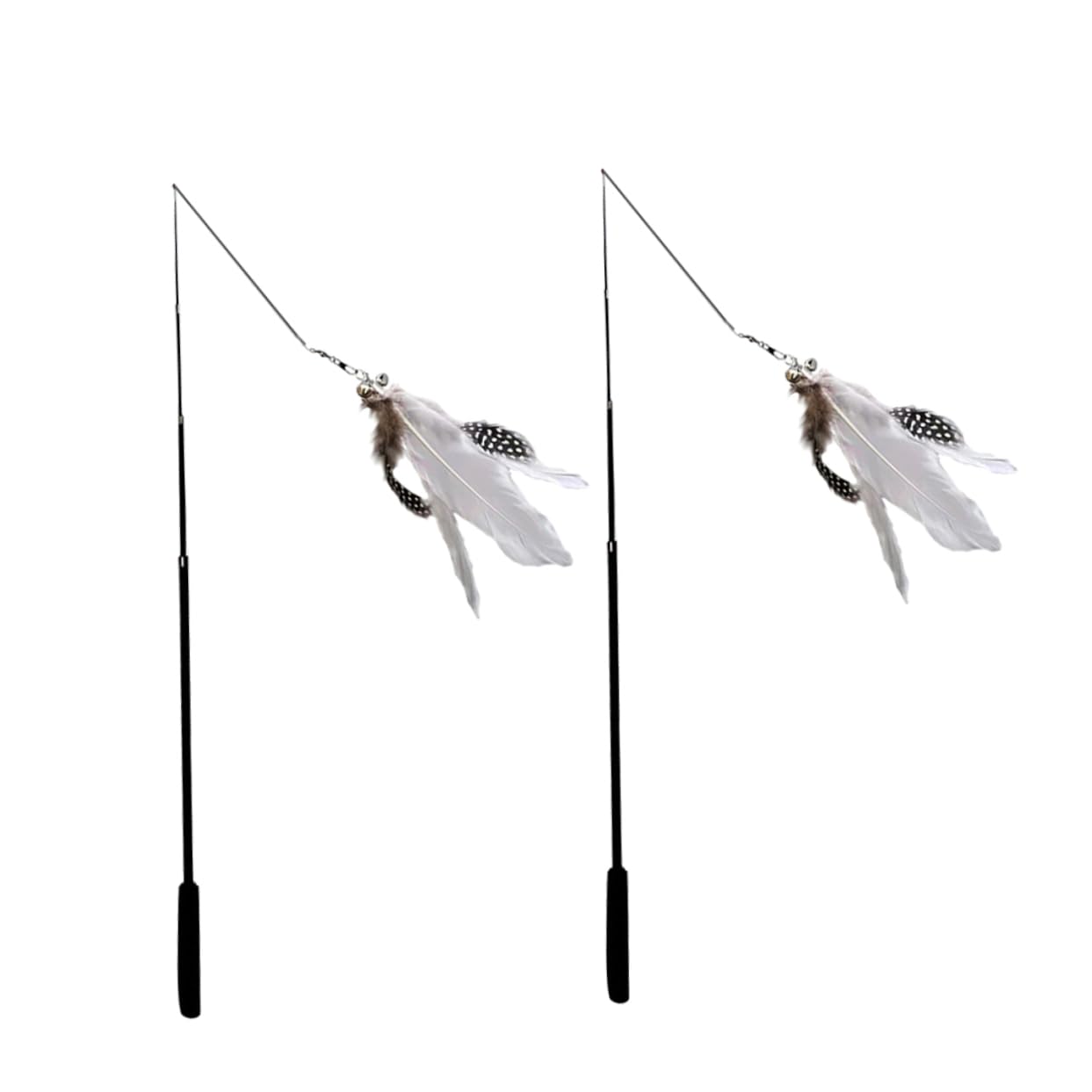 SUPVOX 6pièces Canne Téaser pour Chat De Extensible avec Plumes Jouets Interactifs pour Chats Et Chatons