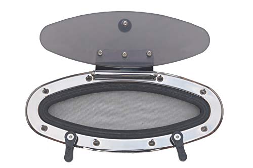 Galamarine Marine Porthole/Portlight Hatch/Window- Stainless Steel Eye Shape Opening for Boat/Yacht/Nautical/RV (7.9