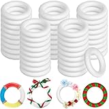 Juexica 24 Pcs 5.8 Inch Foam Wreath Forms For Crafts Foam Circles Ring Small Wreath Polystyrene Ring For Easter Wedding Home Flower Projects Diy Arts Crafts Supplies Easter Decorations