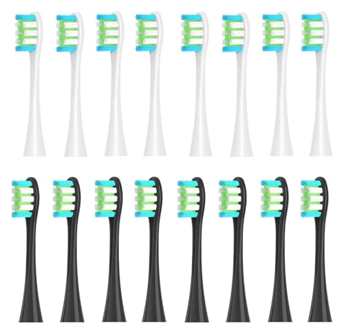 �����p�u���V�w??�b�h 16 �AOclean Sonic X/X Pro/Z1/SE/F1/One/PW01-09/P5 �ɑΉ�(16 White and Black)