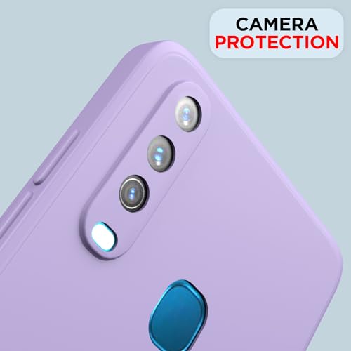 Image of Outlouders Back Cover for Vivo Y12 / Vivo Y15 / Y17 / Vivo U10 | Camera Protection | Durable Soft Matte Silicone Bumper Case (Purple)