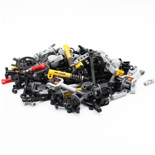 Image of 136PCS Pneumatic Kits - Compatible with Mainstream Technic Parts, Replacement Pieces - Hydraulics, Pump, Push Rod, Connectors