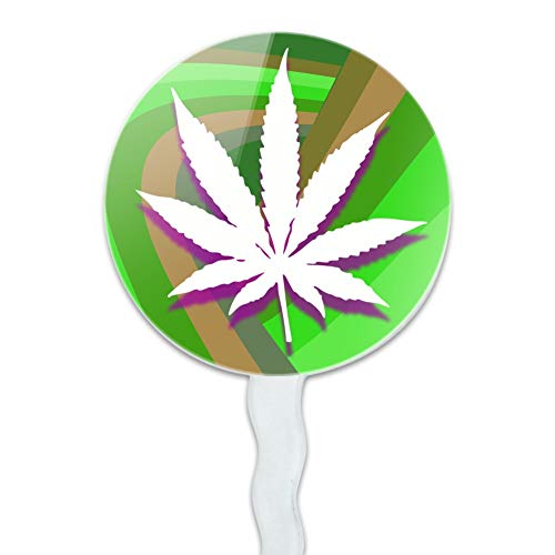 Marijuana Leaf Pot Weed Psychedelic Cupcake Picks Toppers Decoration Set of 6 2 Marijuana Leaf Pot Weed Psychedelic Cupcake Picks Toppers Decoration Set of 6 - Image 3