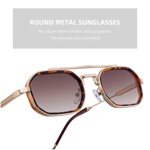 bullabulling Popular Fashion Square Sunglasses Women Retro Punk Trending Men Metal Rectangle Sun Glasses Shades UV4003