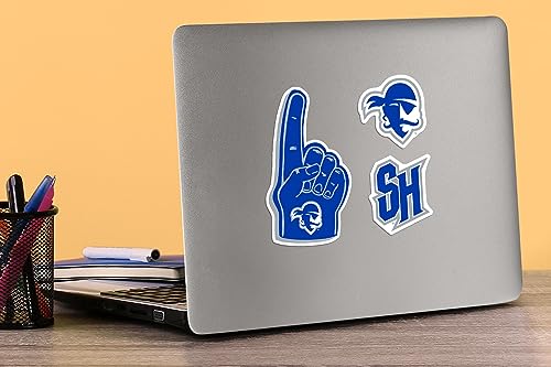 Image of Seton Hall University 9ct Vinyl Large Deluxe Stickers Variety Pack - Laptop, Water Bottle, Scrapbooking, Tablet, Skateboard, Indoor /Outdoor - Set of 9