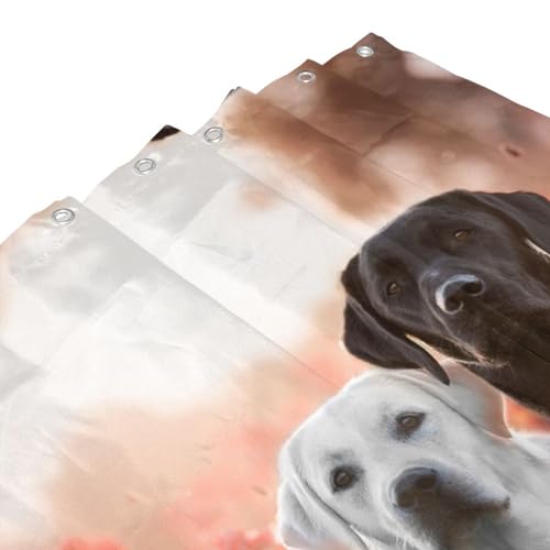 Rideau de douche imperméable labrador blanc 183x183 cm pour la maison et l'hôtel - 5