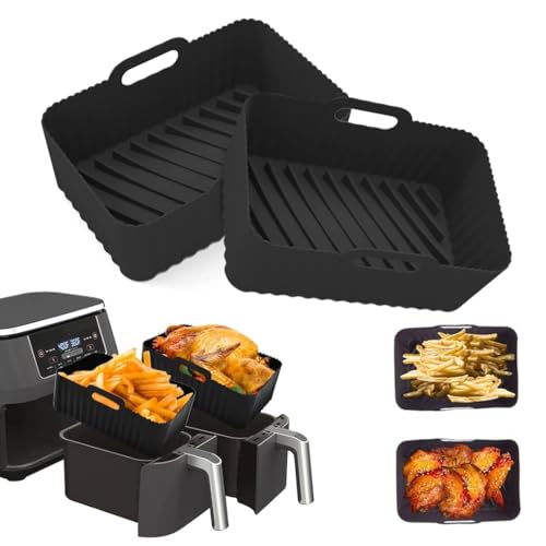 24-MAG 2-Pack Reusable Silicone Air Fryer Liners for, Heat Resistant Air Fryer Basket