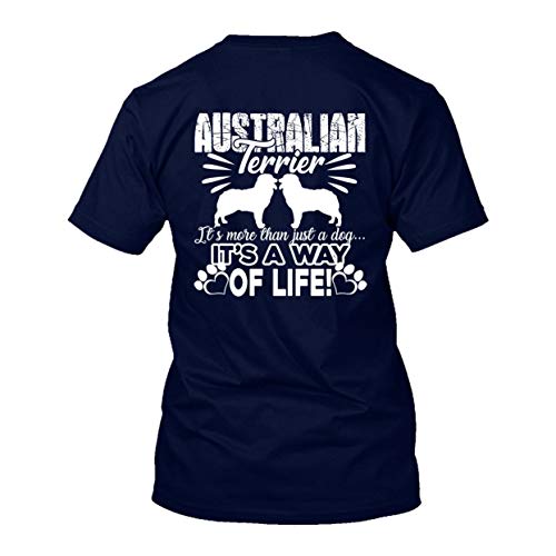 Two Camel Australian Terrier It's A Way of Life T Shirts for Men, Womens Shirts Gift Navy,S