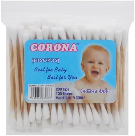 Cotton Wool Buds Bamboo (100 Pcs) EcoFriendly and Biodegradable