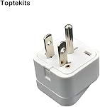 Toptekits 2-Packs NEMA5-15P to Universal Travel Plug Adapter, US 3-Prong Standard 5-15P Electrical Plug Adapter, EU UK AU to US AC Power Converter