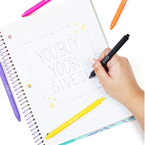 Yoobi Retractable Gel Pen Set, 18 Bright Colors, Fine 1.00Mm Point For School Or Office, Retractable Pens, Comfortable Grip And Smooth Traction #TOP5