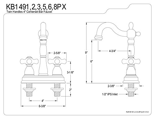Mitigeur de bar Heritage bronze pour comptoir de cuisine convivial