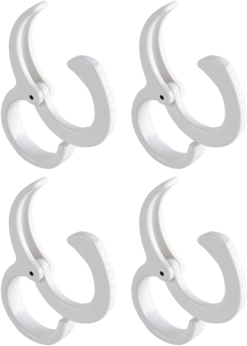 jojofuny Adjustable S-Shaped Buckle Hooks 4pcs Set, Practical Kitchen and Bathroom Storage Hangers for Hanging Bags, Towels, Clothes, and Accessories