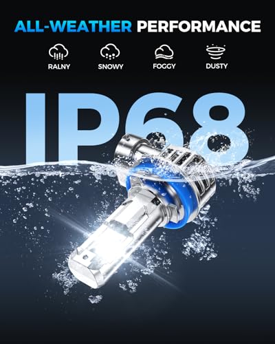 Image of Marsauto H11 Light Bulbs, 40000LM M1L H11 LED Bulb, 80000H+ Lifespan H9 H8 Drving Light, 6500K White 900% Bright Fog Light, 1:1 Plug and Play, Pack of 2