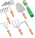 Produktbild Royal Gardineer Gartenset Werkzeug: 7-teiliges Garten-Werkzeug-Set mit 6 Wechsel-Aufsätzen und Handgriff (Gartenharke, Gartenwerkzeug Set, Unkraut)