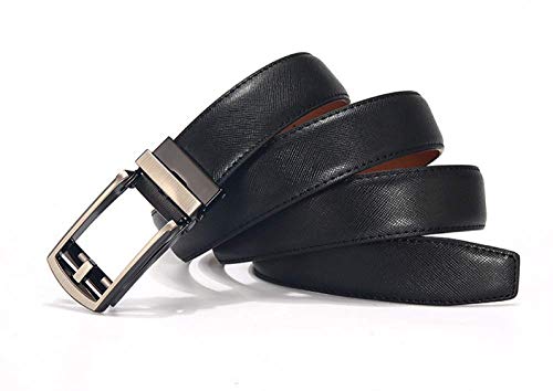 Click Ratchet Belt Dress with Sliding Buckle Adjustable Trim to Exact Fit Size 28"-45"2