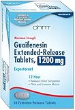 Ohm Guaifenesin 1200mg, Chest Congestion and Mucus Relief Extended-Release Maximum Strength Tablets, 12-Hour Expectorant Helps Thin & Loosen Stubborn Mucus, Non-Drowsy (Pack of 1)
