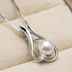 Pearl Colliers, Cadeaux pour femme femme, Perles Pendentif Collier, Noël Cadeau pour maman Femme Fille amie Elle, Anniversaire Cadeaux d'anniversaire Bijoux fin Saint Valentin Fête des mères Cadeaux de jour pour maman