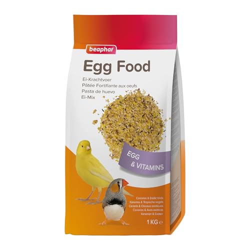 Beaphar - Egg Food for Canaries & Exotic Birds - Daily Complementary Feed - High Protein To Support Growth & Development – Provides Additional Support During Breeding & Moulting Seasons - 1kg