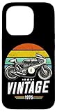 divertente moto retrò vintage 50° compleanno born in 1975 custodia per iphone 15 pro