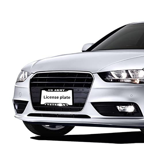 License Plate Frames Veteran U.s. Army 2 Pcs Set Fashion Patriotic Car Tag Holders Aluminum Composite Design Veteran America Army License Plate Covers 4 Holes 4 Screws #TOP5