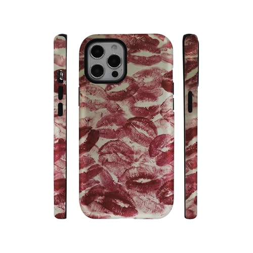 qizjio Lips Phone Case Shockproof Protective Kiss Lipgloss Phone Cover for iPhone 12 Pro Max
