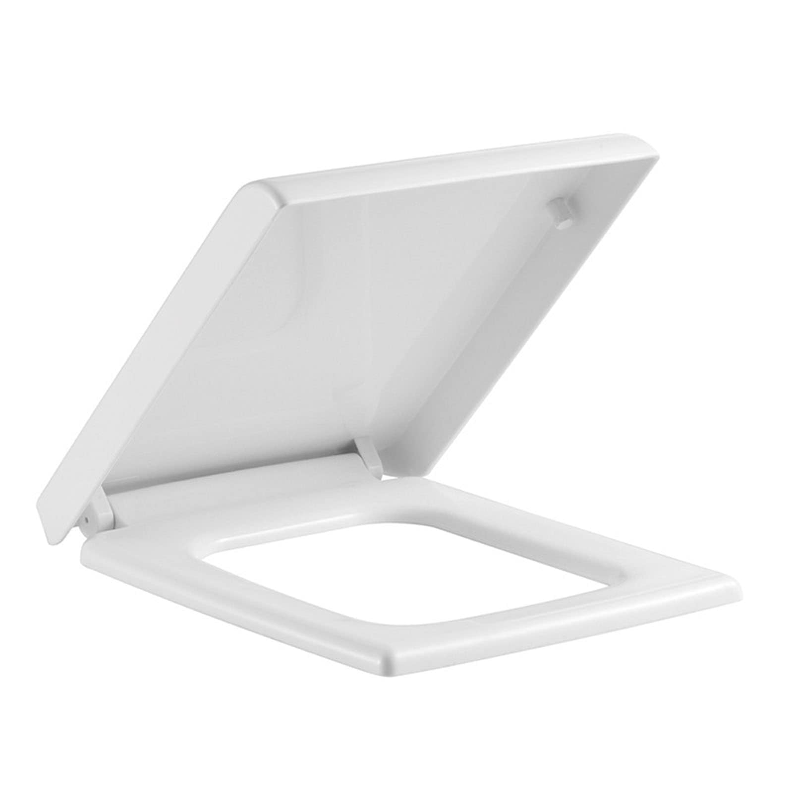 White Square Toilet seat, Quick Release Cover Fixing Cover Clean Cover 36x47cm, Adjustable, Lightweight, Durable, Portable, User-Friendly, Compact, Easy